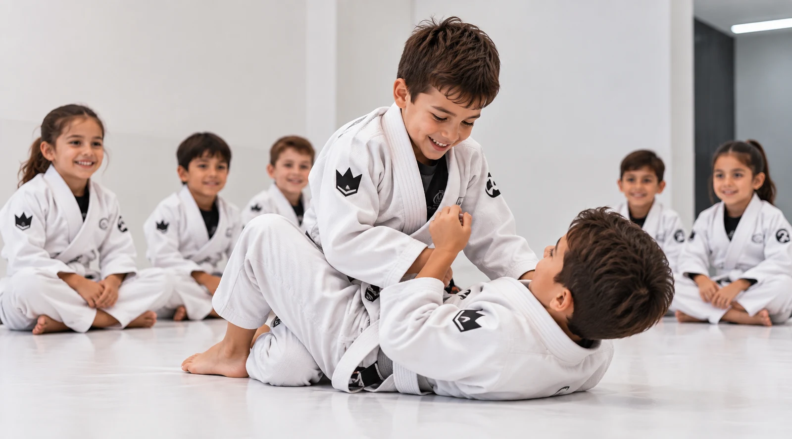 Crianças treinando Jiu-Jitsu Kids