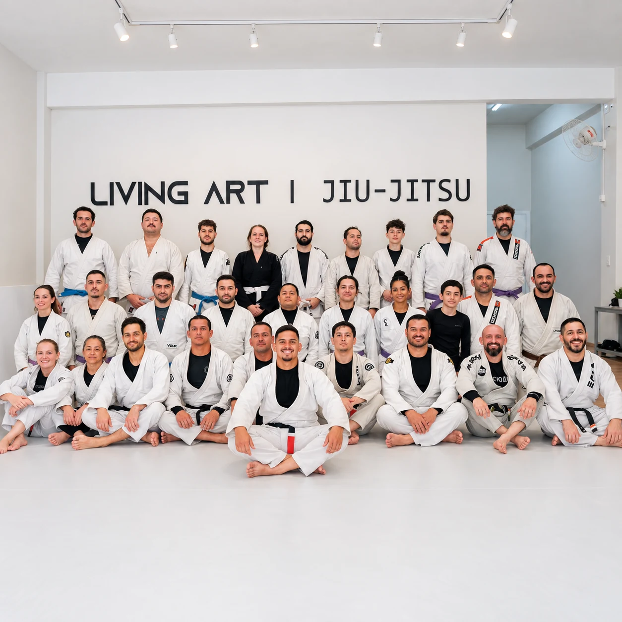 Turma da Living Art Jiu-Jitsu em Joinville